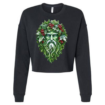 Yule Holly King Green Cropped Pullover Crew