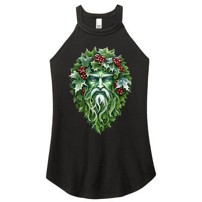 Yule Holly King Green Women's Perfect Tri Rocker Tank
