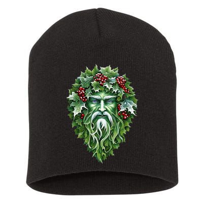 Yule Holly King Green Short Acrylic Beanie