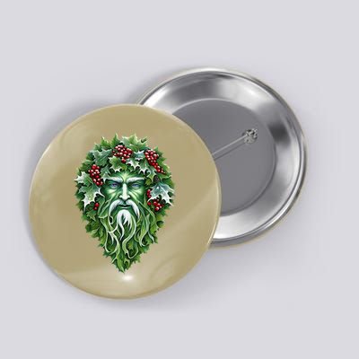 Yule Holly King Green Button