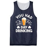 You Had Me At Day Drinking Beer Funny St Patrick's Day Mesh Reversible Basketball Jersey Tank