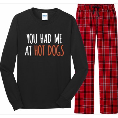 You Had Me At Hot Dogs Funny Food Gift Long Sleeve Pajama Set