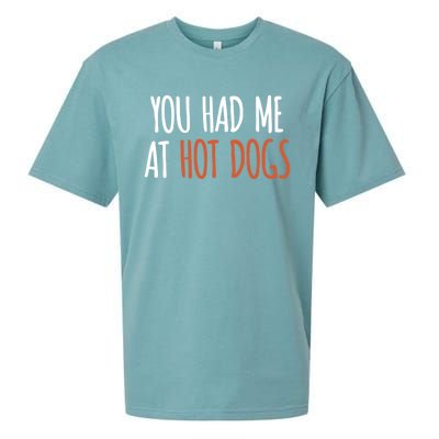 You Had Me At Hot Dogs Funny Food Gift Sueded Cloud Jersey T-Shirt