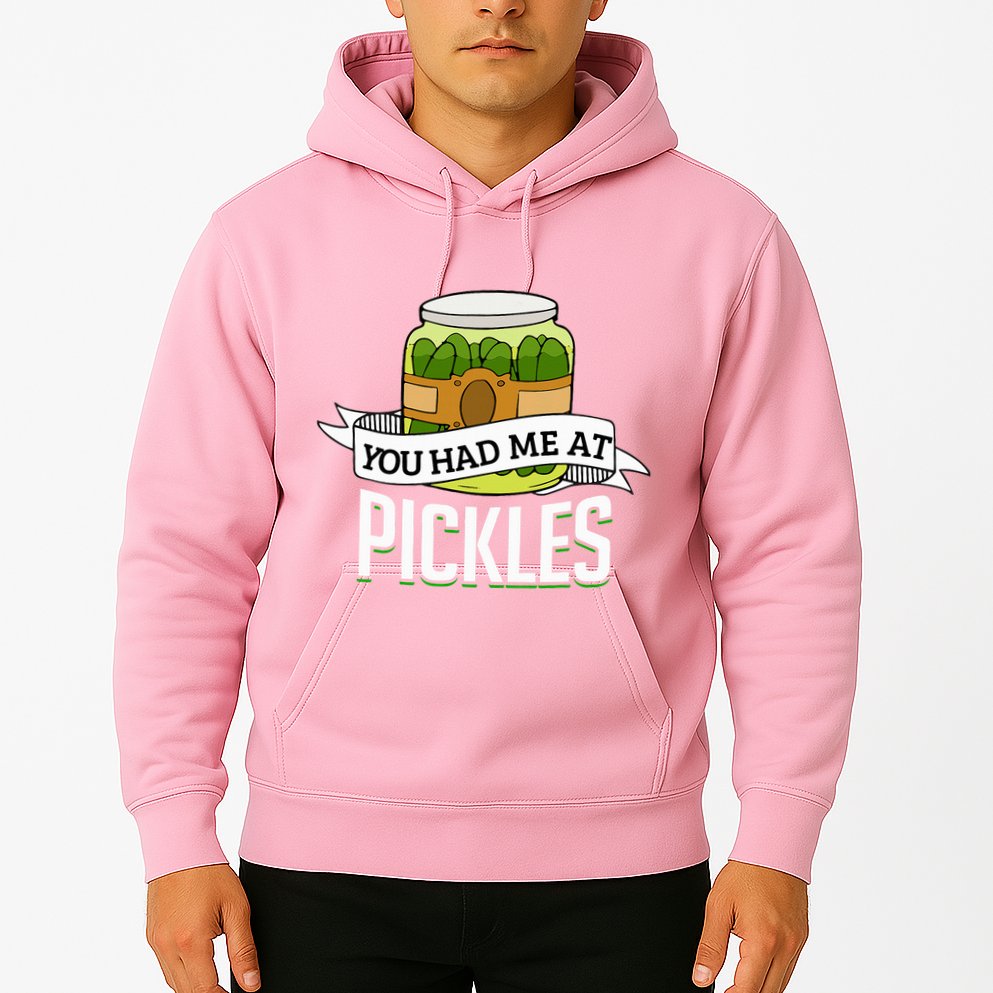 You Had Me At Pickles Funny Pickle Lover Food Quote Hoodie
