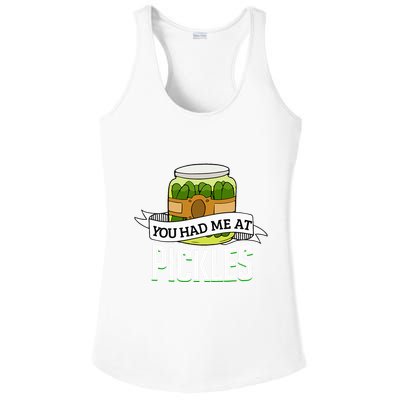 You Had Me At Pickles Funny Pickle Lover Food Quote Ladies PosiCharge Competitor Racerback Tank