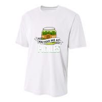 You Had Me At Pickles Funny Pickle Lover Food Quote Youth Performance Sprint T-Shirt