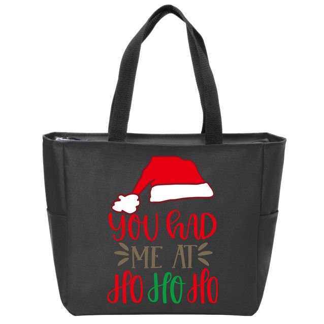 You Had Me At Ho Ho Ho Zip Tote Bag