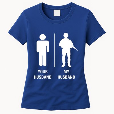 Your Husband My Husband Funny Soldier Military Womens T-Shirt