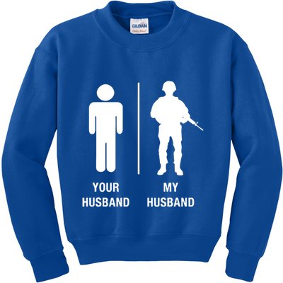 Your Husband My Husband Funny Soldier Military Kids Sweatshirt