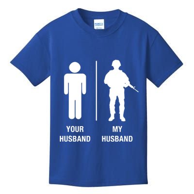 Your Husband My Husband Funny Soldier Military Kids T-Shirt