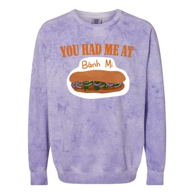 You Had Me At Banh Mi Colorblast Crewneck Sweatshirt