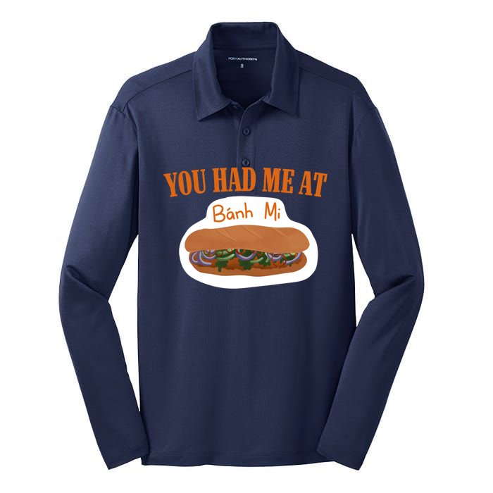 You Had Me At Banh Mi Silk Touch Performance Long Sleeve Polo