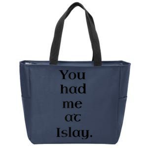 You Had Me At Islay Scotch Whisky Lovers Raglan Baseball Zip Tote Bag