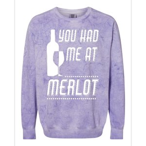 You Had Me At Merlot Colorblast Crewneck Sweatshirt