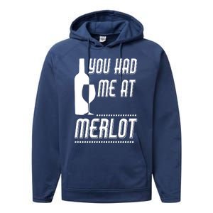 You Had Me At Merlot Performance Fleece Hoodie