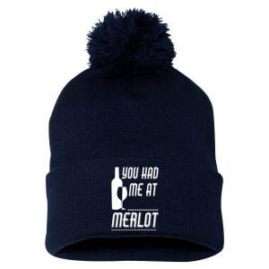 You Had Me At Merlot Pom Pom 12in Knit Beanie