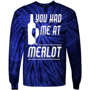 You Had Me At Merlot Tie-Dye Long Sleeve Shirt