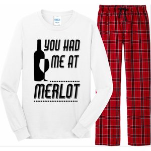 You Had Me At Merlot Long Sleeve Pajama Set