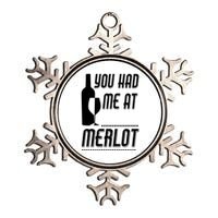 You Had Me At Merlot Metallic Star Ornament