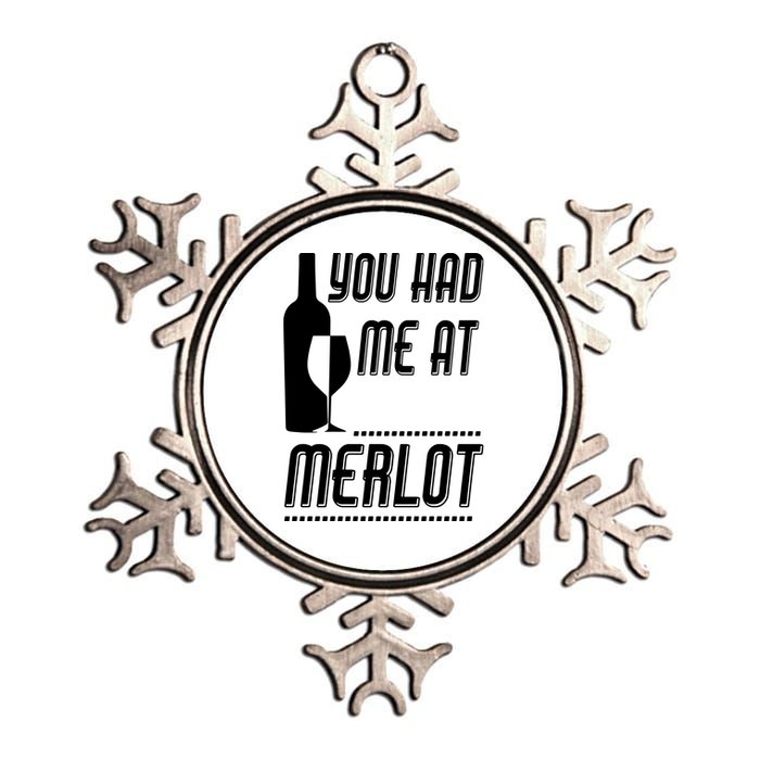 You Had Me At Merlot Metallic Star Ornament