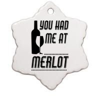 You Had Me At Merlot Ceramic Star Ornament