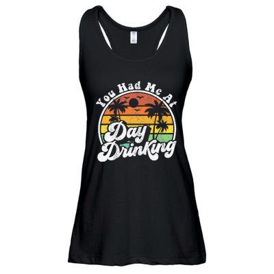 You Had Me At Day Drinking Funny Retro Beach Summer Gift Ladies Essential Flowy Tank