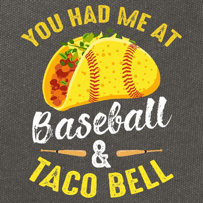 You Had Me At Baseball And Taco Bell Funny Gift  Cotton Canvas Backpack