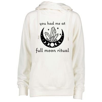 You Had Me At Full Moon Ritual Moon Phase Witch Tarot Gift Womens Funnel Neck Pullover Hood