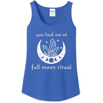 You Had Me At Full Moon Ritual Moon Phase Witch Tarot Gift Ladies Essential Tank