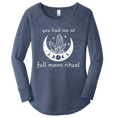 You Had Me At Full Moon Ritual Moon Phase Witch Tarot Gift Women's Perfect Tri Tunic Long Sleeve Shirt