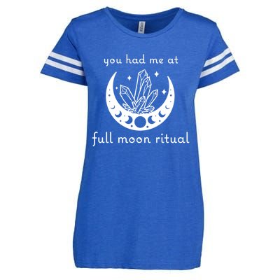 You Had Me At Full Moon Ritual Moon Phase Witch Tarot Gift Enza Ladies Jersey Football T-Shirt