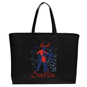 You Had Me At Salsa Cotton Canvas Jumbo Tote