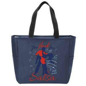 You Had Me At Salsa Zip Tote Bag