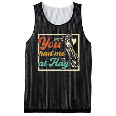 You Had Me At Hay Horse Pony Equestrian Horseback Riding Mesh Reversible Basketball Jersey Tank