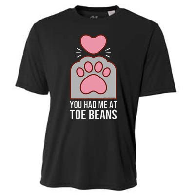 You Had Me At Toe Beans Funny Cute Kawaii Cat Cooling Performance Crew T-Shirt