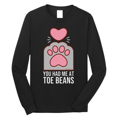 You Had Me At Toe Beans Funny Cute Kawaii Cat Long Sleeve Shirt