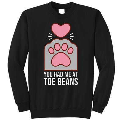 You Had Me At Toe Beans Funny Cute Kawaii Cat Sweatshirt