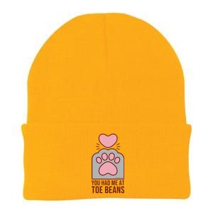 You Had Me At Toe Beans Funny Cute Kawaii Cat Knit Cap Winter Beanie