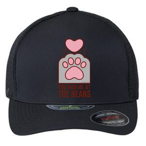 You Had Me At Toe Beans Funny Cute Kawaii Cat Flexfit Unipanel Trucker Cap