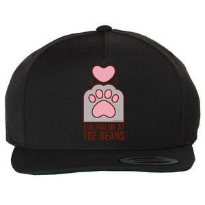 You Had Me At Toe Beans Funny Cute Kawaii Cat Wool Snapback Cap