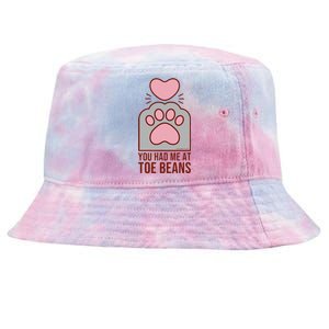 You Had Me At Toe Beans Funny Cute Kawaii Cat Tie-Dyed Bucket Hat