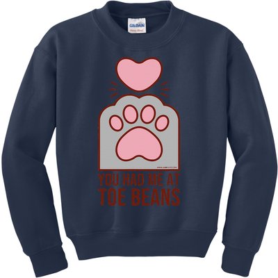 You Had Me At Toe Beans Funny Cute Kawaii Cat Kids Sweatshirt