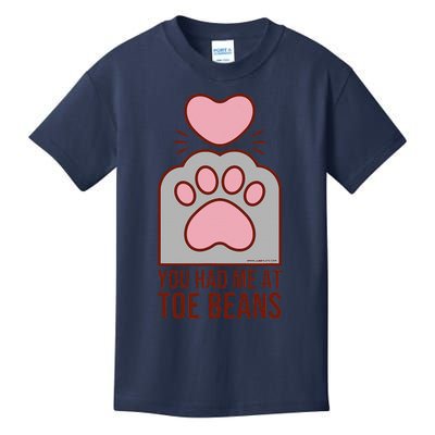 You Had Me At Toe Beans Funny Cute Kawaii Cat Kids T-Shirt