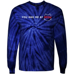 You Had Me At Meow Cute Cinema And Cat Lovers Gift Tie-Dye Long Sleeve Shirt