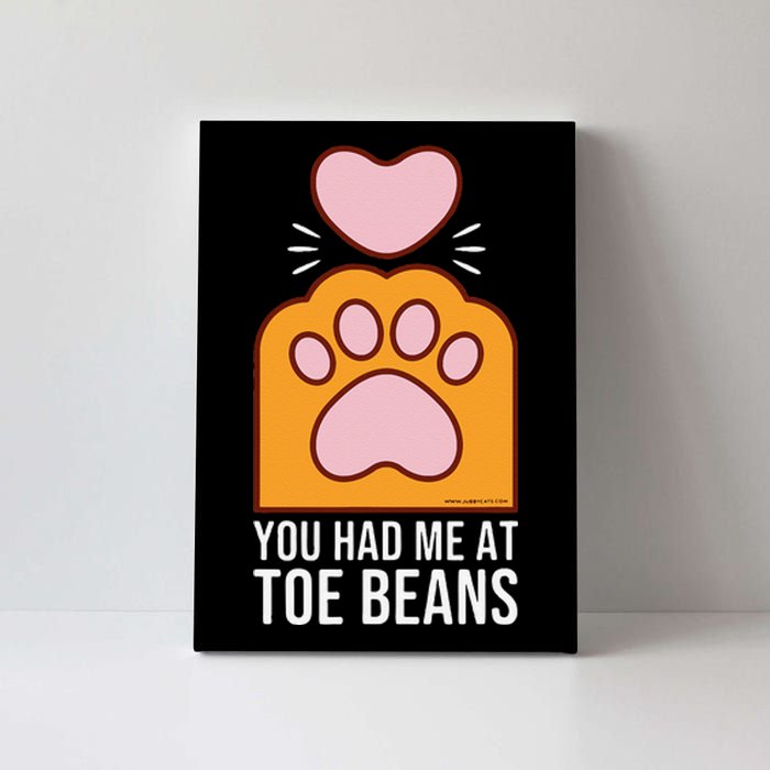 You Had Me At Toe Beans Orange Tabby Ginger Cat Paw Canvas