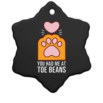 You Had Me At Toe Beans Orange Tabby Ginger Cat Paw Ceramic Star Ornament