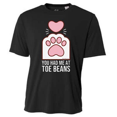 You Had Me At Toe Beans White Cat Paw Cooling Performance Crew T-Shirt