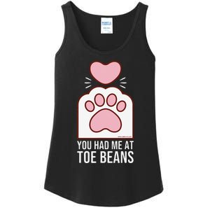 You Had Me At Toe Beans White Cat Paw Ladies Essential Tank