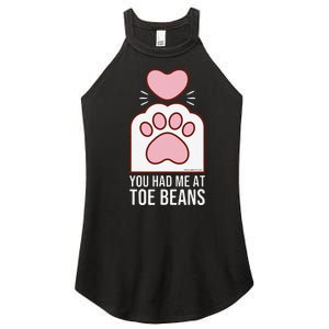 You Had Me At Toe Beans White Cat Paw Women's Perfect Tri Rocker Tank