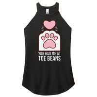 You Had Me At Toe Beans White Cat Paw Women's Perfect Tri Rocker Tank